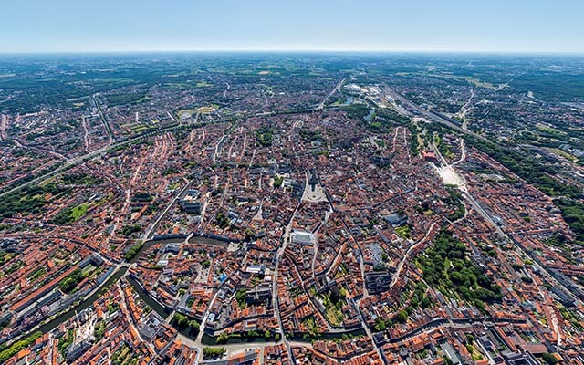 Bruges vue du ciel