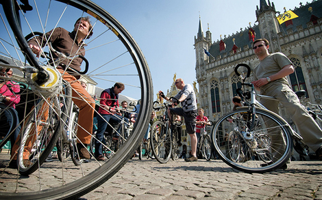 Wandelen en fietsen in de stad